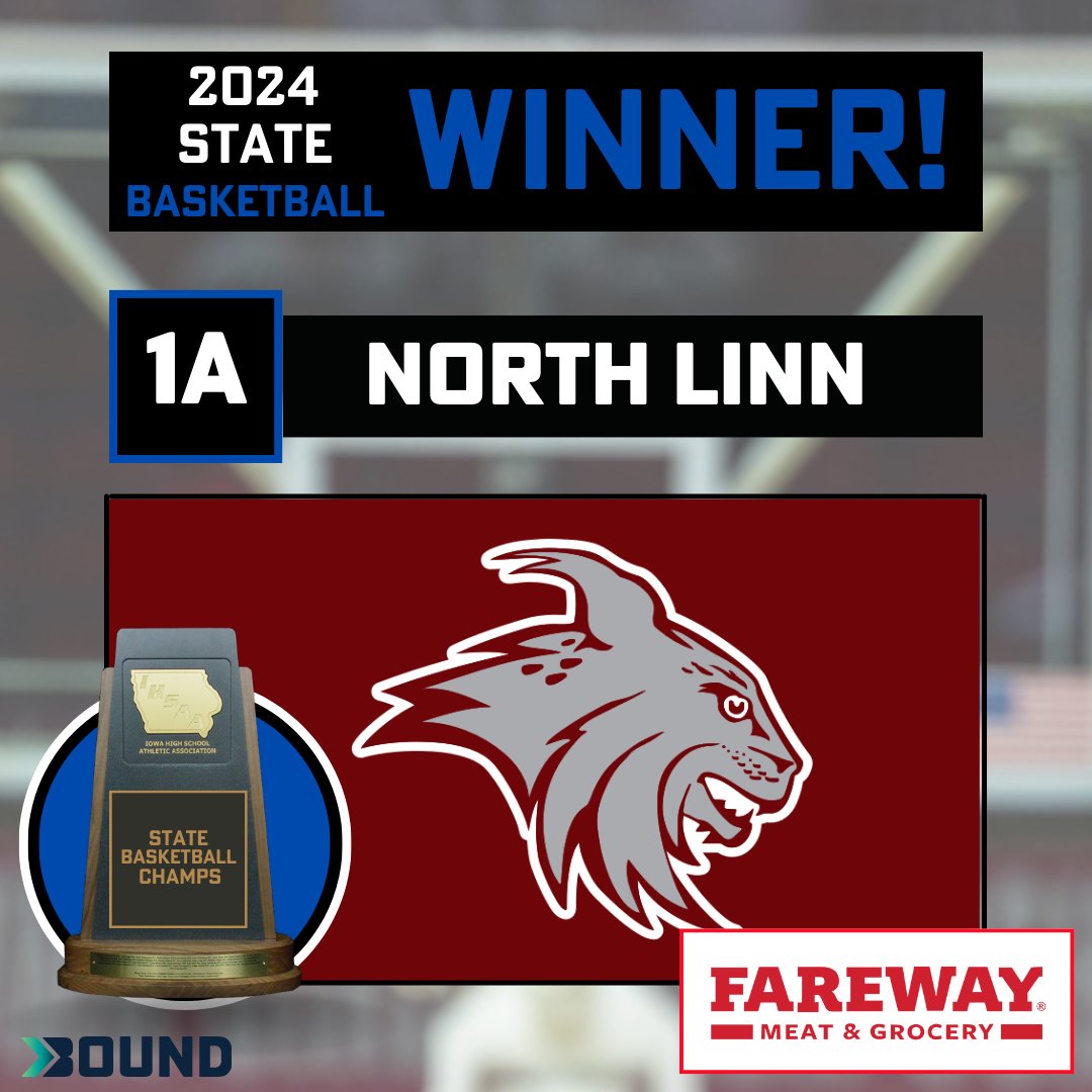The North Linn Lynx are your IHSAA Class 1A State Basketball Champions! | @fareway_stores