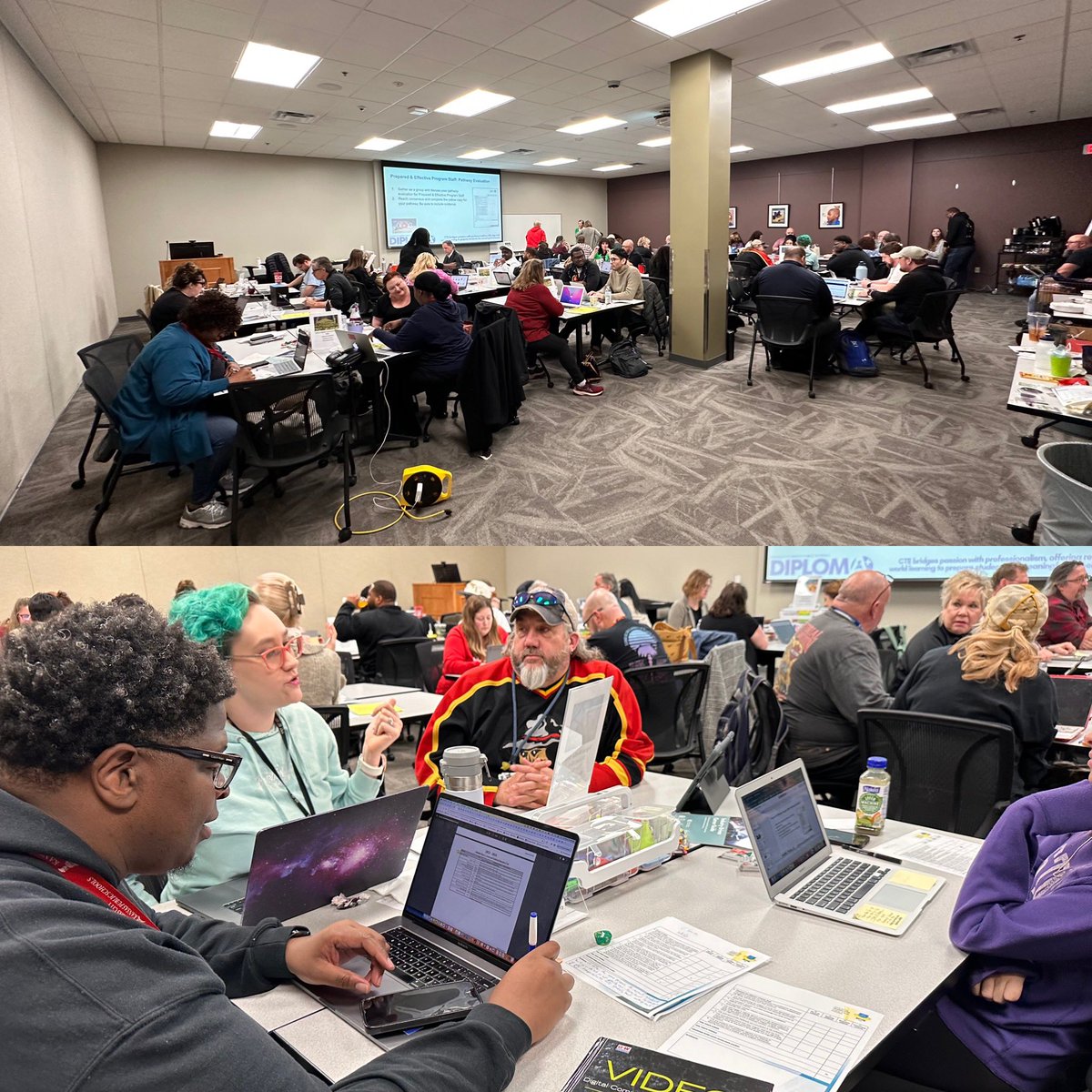 Diploma + (@kckdiplomaplus) on Twitter photo 👀 our CTE team! Teachers actively processing the ACTE framework in PD! 💪🏽 #cte #bettereveryday #roadto2031 <a href="/kckschools/">Kansas City, Kansas Public Schools</a> 👀 our CTE team! Teachers actively processing the ACTE framework in PD! 💪🏽 #cte #bettereveryday #roadto2031 <a href="/kckschools/">Kansas City, Kansas Public Schools</a>