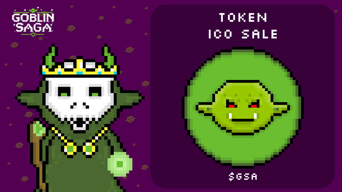goblinsaga_xyz's tweet photo. 🟢$GSA ICO Sale is live

📈https://t.co/nIgFP0u1tN

✅ $GSA tokens available at $0.0009 during ICO Sale.
✅ Purchase with $Matic on #Polygon Network.

ICO Phases rates:
1️⃣ 30% at $0.0009
2️⃣ 20% at $0.001
3️⃣ 20% at $0.0011
4️⃣ 20% at $0.0012
5️⃣ 10% at $0.0013

White Paper:
👉https://t.co/KoMx6Vyvxp

#GoblinSagaNFTs #Ethererum #PolygonCommunity #CryptoCommunity #cryptocurrency #Advertisement #Web3Spike #NFA #DYOR