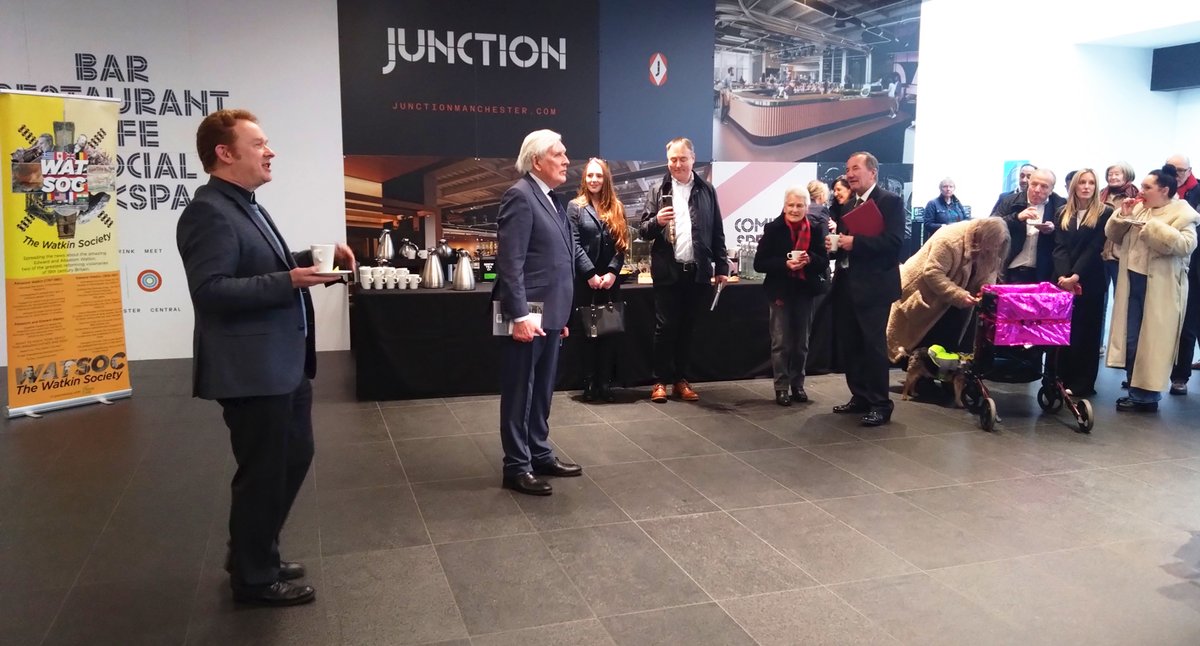 WatkinSociety's tweet photo. A final thank you for all the support at the unveiling. What a great day! A real recognition of the society's work and to put the #Watkin story on a bigger stage @LordMayorOfMcr @CllrSLynch @CllrAngelaMoran @RahmanCllr @MikeKaneMP @mcr_central https://t.co/wuhahqs5Wn