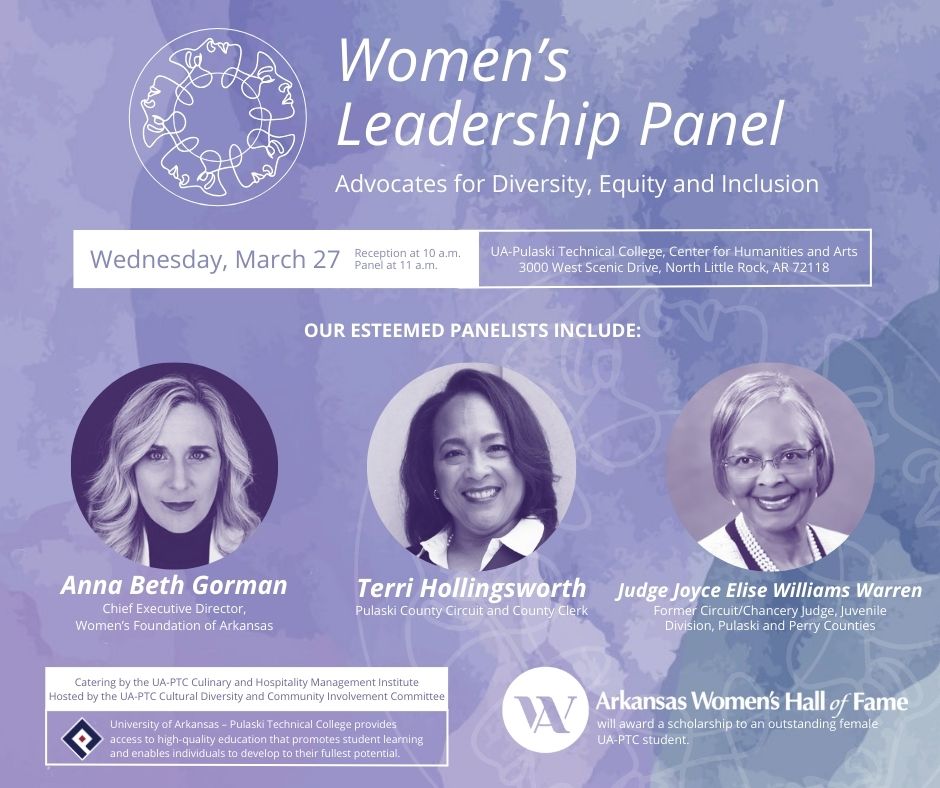 UA-PTC will host a panel discussion in observance of Women’s History Month on Wednesday, March 27 at 11 a.m. at the Center for Humanities and Arts (CHARTS) Theater. This panel discussion is free and open to the public. LEARN MORE -> uaptc.edu/footer-navigat…