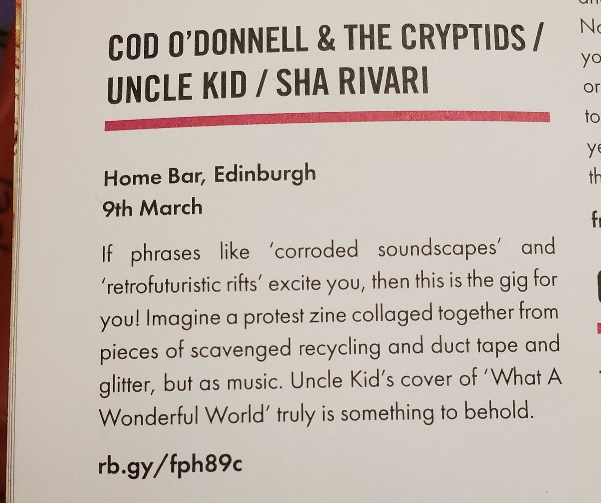 Uncle Kid (@uncle_kid_music) on Twitter photo Nice wee write up in <a href="/SNACKmag/">SNACK Find us elsewhere β currently inactive here</a> about this weekend's gig.
Tickets: rb.gy/fph89c Nice wee write up in <a href="/SNACKmag/">SNACK Find us elsewhere β currently inactive here</a> about this weekend's gig.
Tickets: rb.gy/fph89c