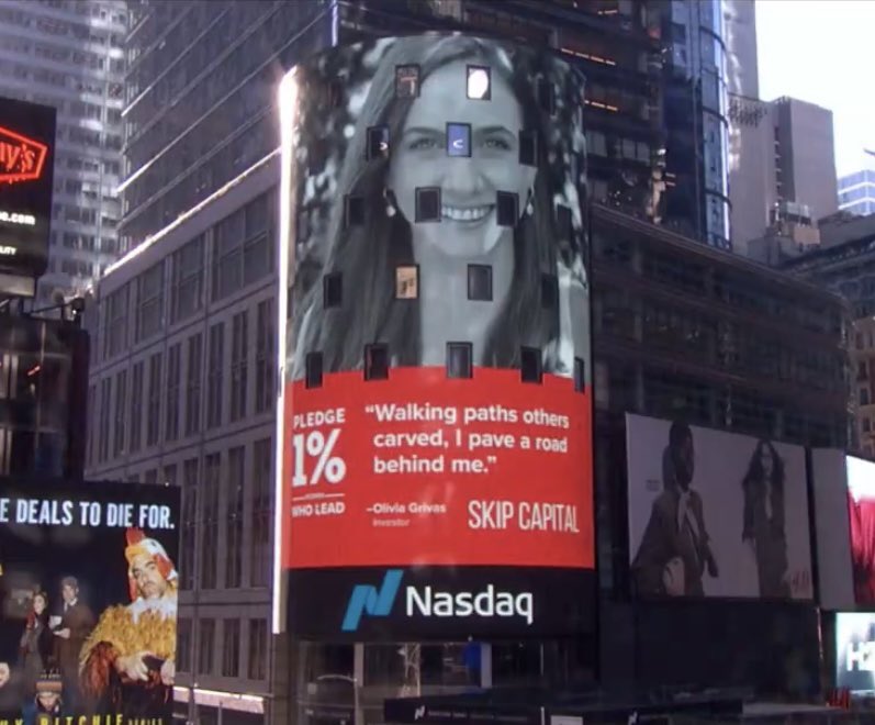 Liv Grivas (@oliviagrivas) on Twitter photo Many incredible women before me, many more to come.
Thank you to <a href="/PledgeOne/">Pledge1Percent</a> for the unbelievable honour of featuring me on Nasdaq Tower in Times Square this IWD amongst some phenomenal female leaders, including one I get the privilege of working with every day! <a href="/Kimbjackson/">Kim Jackson</a> Many incredible women before me, many more to come.
Thank you to <a href="/PledgeOne/">Pledge1Percent</a> for the unbelievable honour of featuring me on Nasdaq Tower in Times Square this IWD amongst some phenomenal female leaders, including one I get the privilege of working with every day! <a href="/Kimbjackson/">Kim Jackson</a>