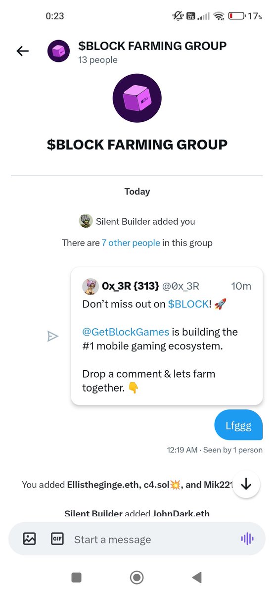 We created a group For $BLOCK Farmers if you want to join: Like + RT + comment ( $BLOCK ) Let’s farm @GetBlockGames together We are gonna eat big together 💪🚀🤝LFG!
