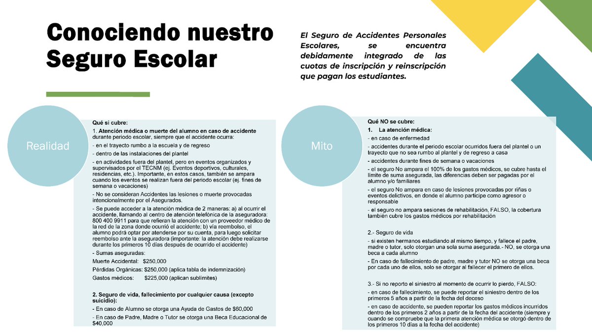 📌 ¡ATENCIÓN COMUNIDAD ESTUDIANTIL TECNOLÓGICA!

👉 Conoce el Seguro de Accidentes Personales Escolares del #TecNM 2024. 
¿Sabes qué SI cubre y qué no cubre?