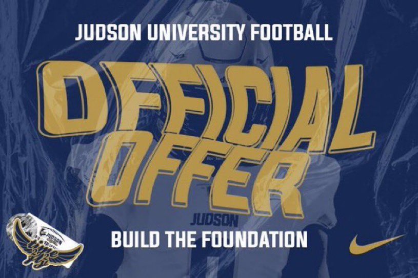 ezrap03's tweet photo. Excited &amp; Happy to receive another Offer from @JudsonUfootball ‼️‼️ @CoachSweeneyTBE @CoachO60 @CoachGriffith97 @Immanuel_Pride @CoachDicko @CoachCharles54 @goldenlegST @CoachZacNoble @QDemps https://t.co/9aRpl02o0Y