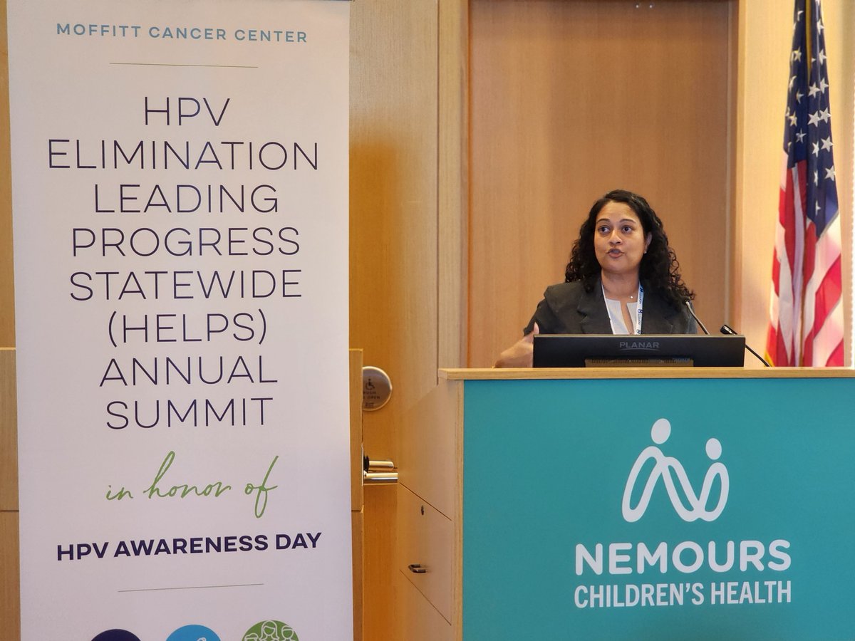 Nemours's tweet image. Earlier today, Nemours Children&apos;s Hospital, Florida welcomed the Moffitt Cancer Center for their annual HPV Elimination Leading Progress Statewide (HELPS) Summit. Thank you, @MoffittNews, for partnering with us! #HPVAwarenessDay