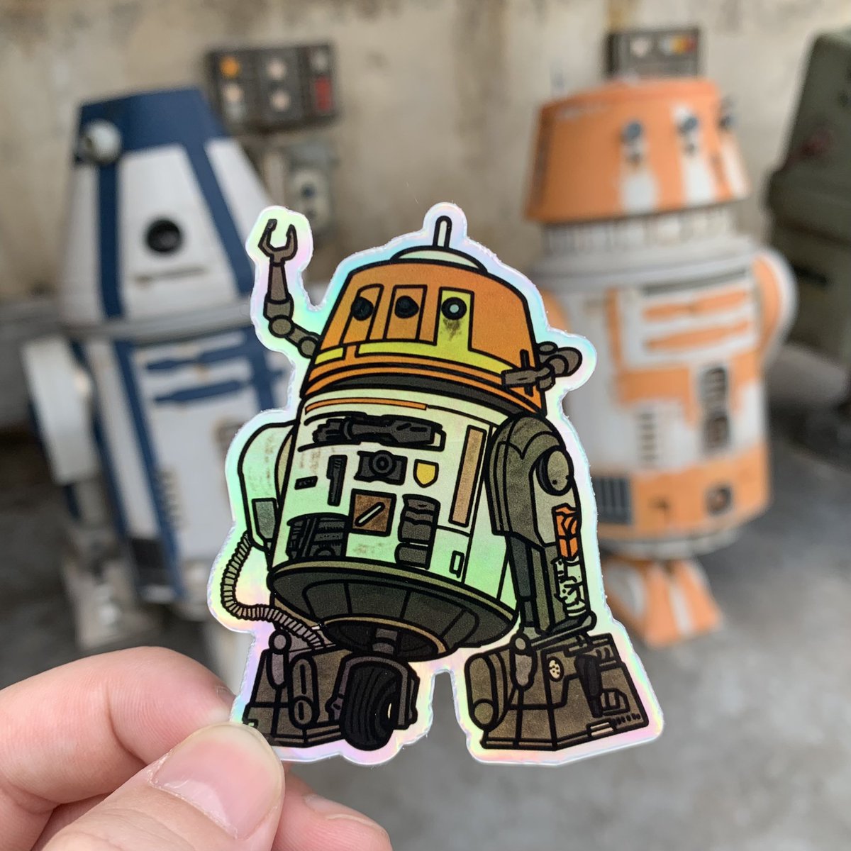 brodiewankenobi's tweet image. Holo War Criminal…ahem I mean Chopper sticker just dropped! 🔥 #stickerwars