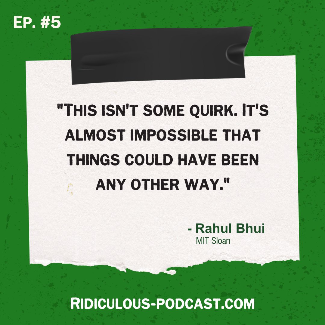 behavioralgroov's tweet photo. "This isn't some quirk. It's almost impossible that things could have been any other way." - @RaBhui
✨From Episode #5 - The Future.
Are you all caught up on "They Thought We Were Ridiculous?"▶️https://t.co/1ZDyqjEood
#TTWWR #quoteoftheday #behavioraleconomics #newseries https://t.co/j4WzMG0DG3
