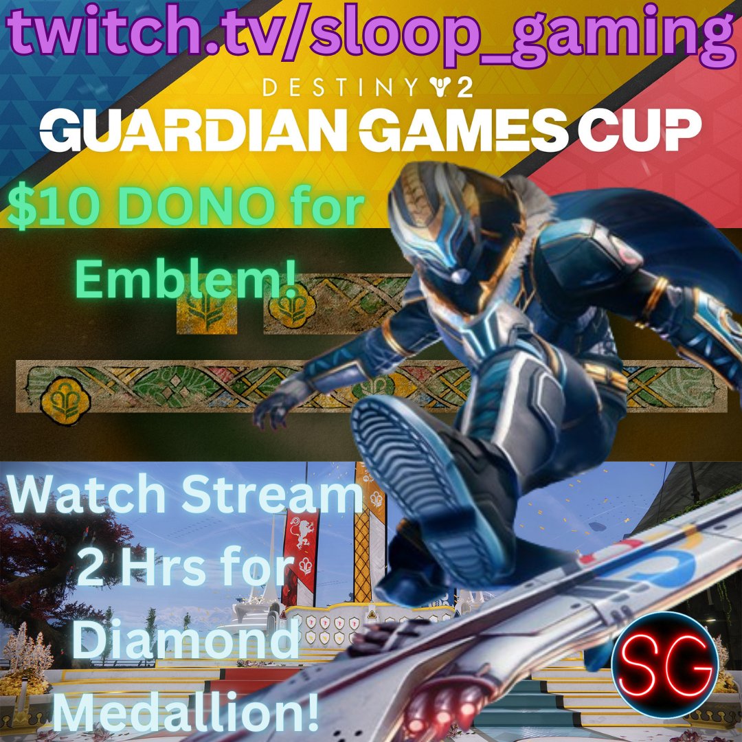 Sloop_Gaming's tweet image. GOING LIVE...
!Drops Enabled &amp;amp; New !Charity Emblem
#Destiny2 #guardiangames2024
#GrandmasterNightfall Helps &amp;amp; Top 10% Helps
"Let's LEVEL UP 2gethr!"
twitch.tv/sloop_gaming