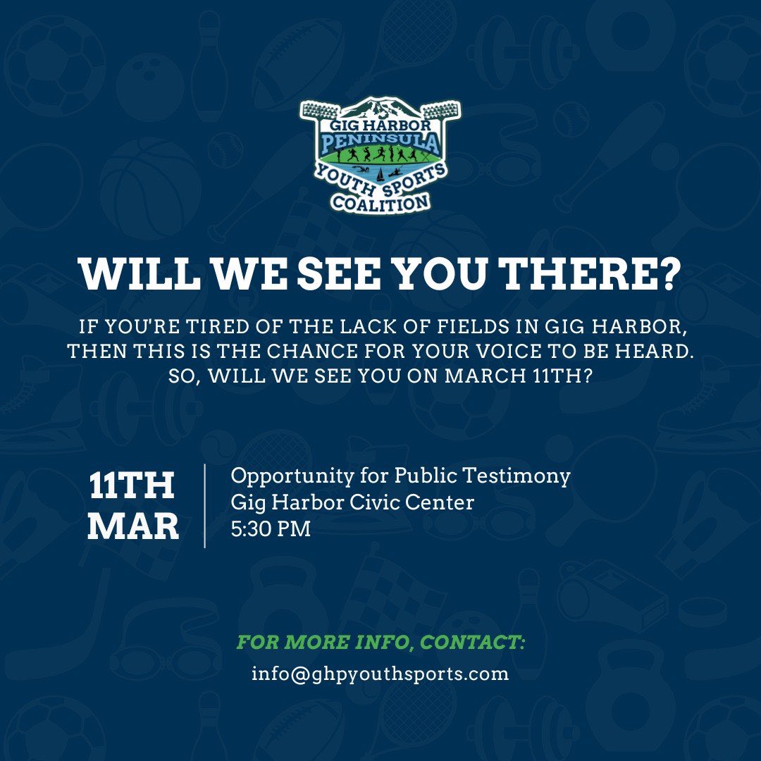 HarborPremier's tweet photo. 🚨Join us and have your say🚨

🗓️ March 11th
.
.
.
____

#WeAreHarbor #youthsports #gigharborwa #SportsComplex #harborpremier #harborrec https://t.co/ZCxCalLZN9