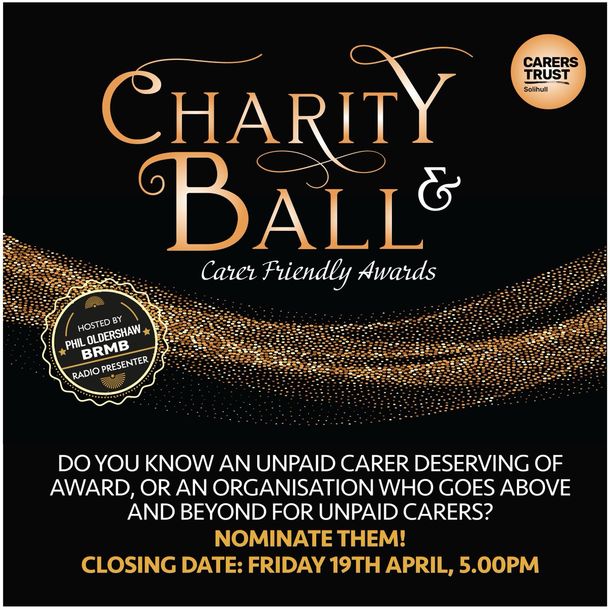 Our Charity Ball & Carer Friendly Awards are back! We aim to celebrate & appreciate those who often feel they go unnoticed: #unpaidcarers Make your nominations and find out how else you can support here: buff.ly/3IzqJis @SolihullCouncil @CarersTrust #carers #Solihull