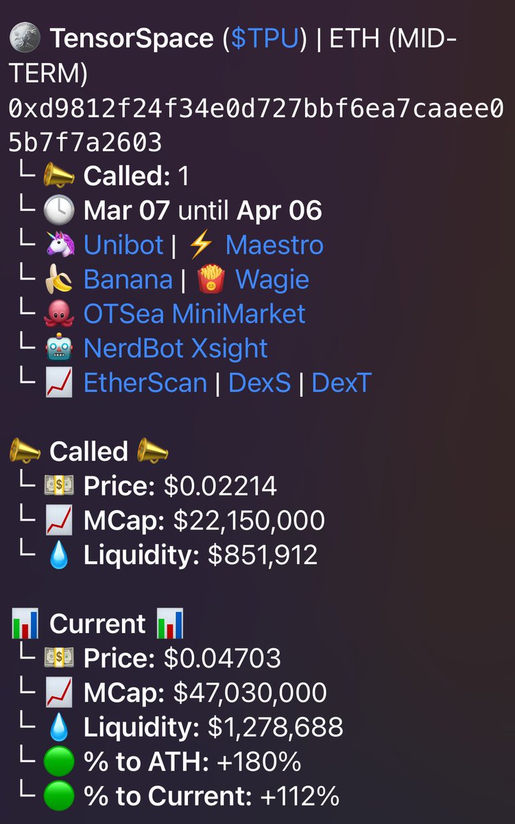 AlphaBotCalls's tweet image. With $ABC call volume increasing, our Top Call Channel for Diamond Holders has been filled with profitable calls including these two!

@Mastxr_G called $CLD at 40k mcap, and it’s currently at 1.4m with an ATH of 2.6m

@Daybreak0x called $TPU at 22m mcap, and it’s currently at 47m…