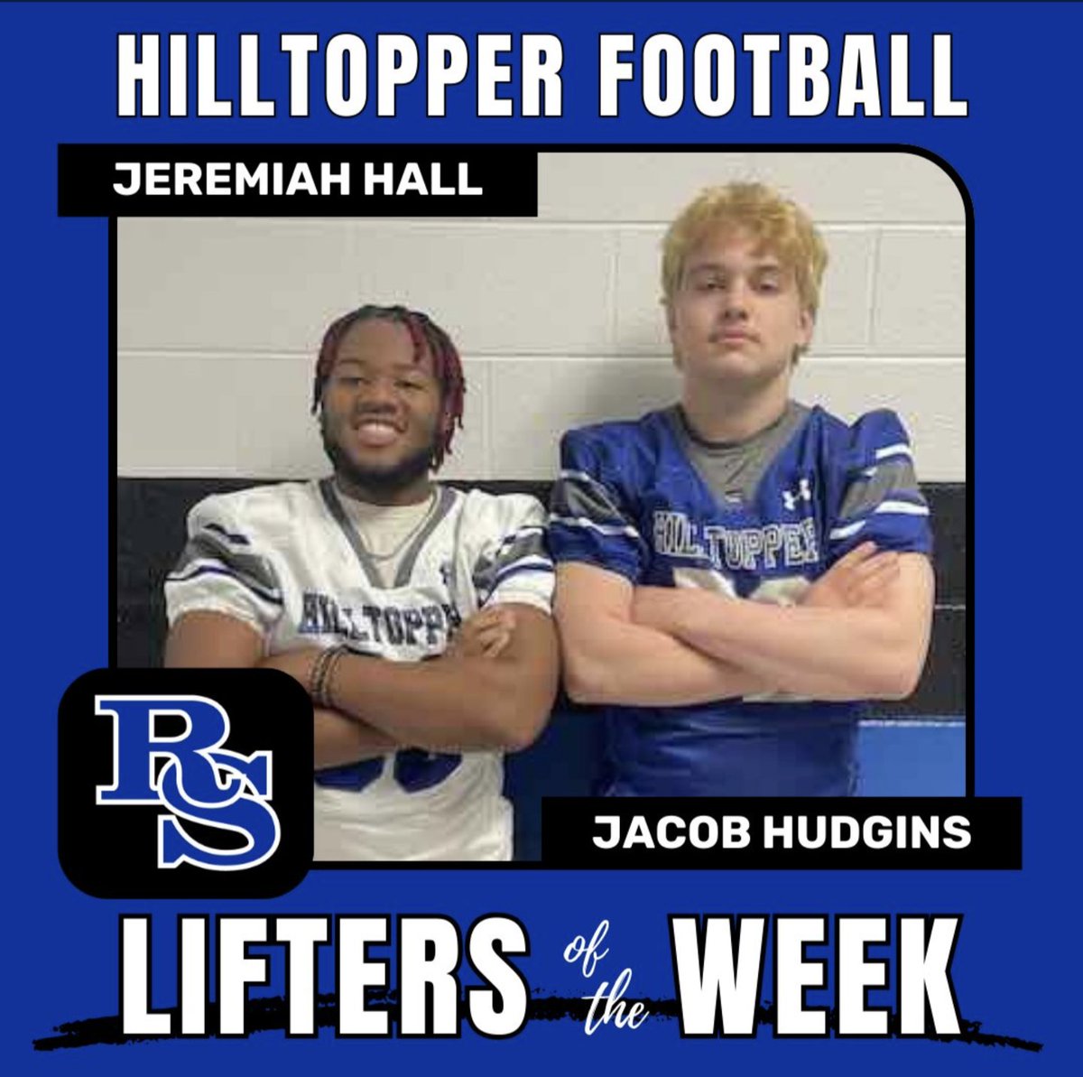 Congrats to our lifters of the week.   These two have been leading the way in the weight room!  Big things to come!  #GoToppers #MakeanInvestment