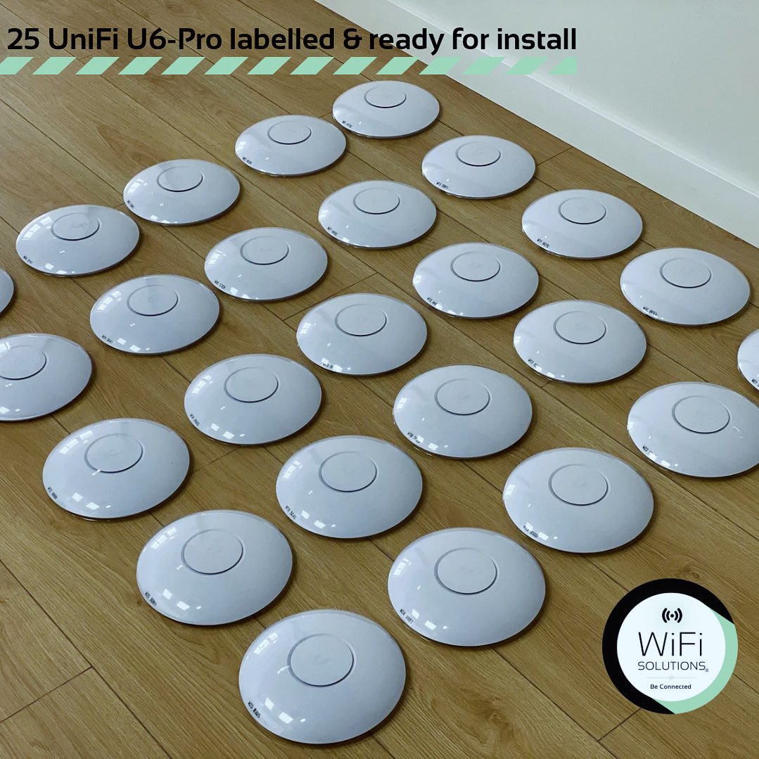 WiFiSolutionsES's tweet photo. Friday work: UniFi U6-Pro ready for install!

Trabajo de viernes: ¡U6-Pro listos para montar!

W/ @Ubiquiti • @ubnt_latam • @UbiquitiIndia 

#unifi #wifi #wifisolutions #telecomunicaciones #cleanwork #networks #wireless https://t.co/CJhcDGTR75