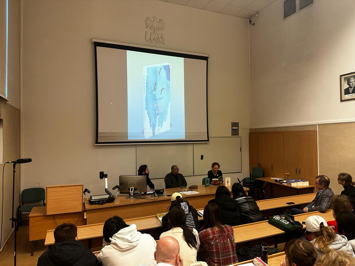 sabn's tweet photo. Had a lovely day yesterday at Adam Mickiewicz University in Poznan, Poland. Reading of The Cliffhangers in English and Polish. It was exciting. Followed by discussion and Q&amp;A on writing, Kerala and India. https://t.co/hN0uMbhdZa