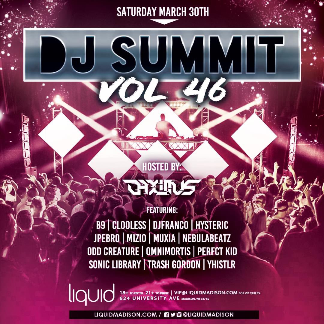 🚨Yo crazy hype to be in this round for this Upcoming DJ Summit at @LiquidMadison in Madison Wisconsin🚨
Discounted tickets in the comments 👇