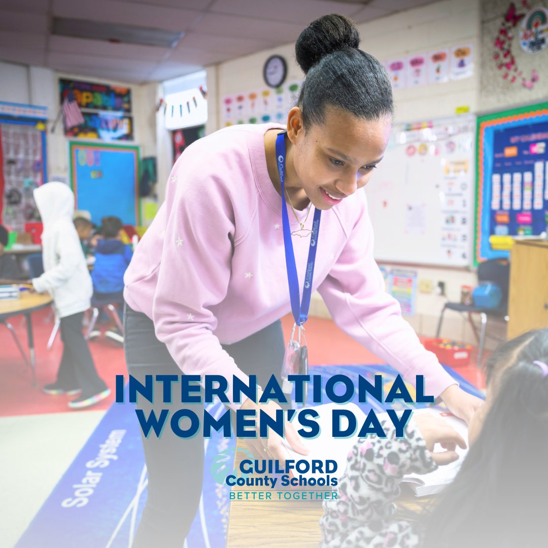 GCSchoolsNC's tweet photo. #WHMInGCS | This International Women's Day, we want to take a moment to thank all of the women who have and continue to make positive impacts in the lives of our students. How has a woman in education changed your life? 💙 https://t.co/fTeKJA4aib