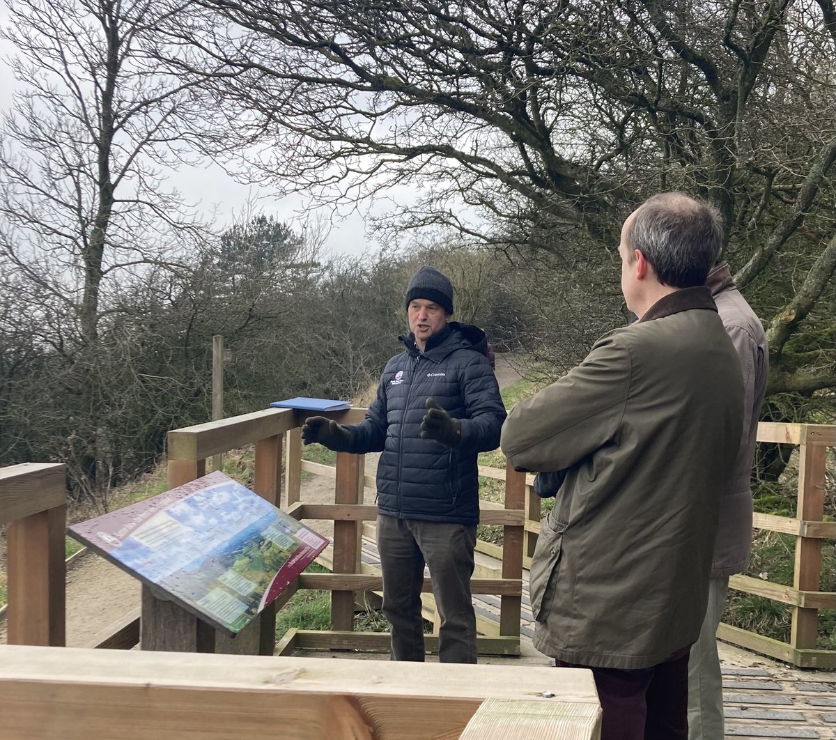 Delighted to spend the day showing @DefraGovUK Director Edward Barker round our area with @williamrworsley, @NorthYorkMoors and ampleforth reps talking about farming, forestry, woodland, access and recreation, community, #greensocialprescribing and much more