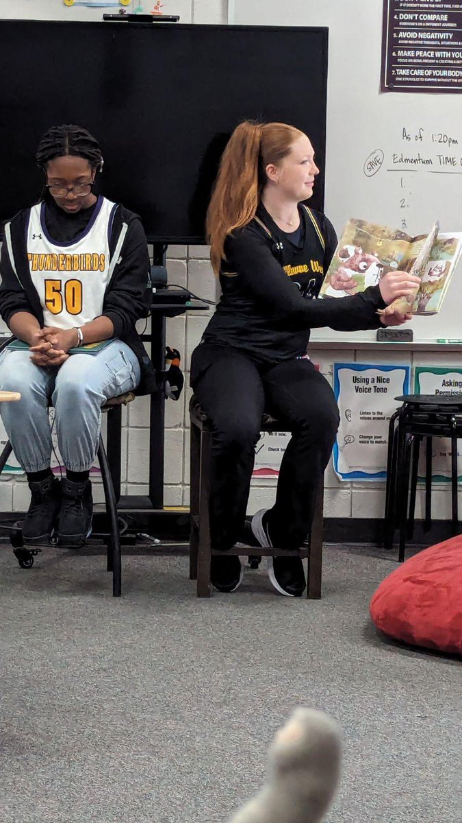 Thanks to all @TbirdEMPIRE students that came over to @LLawrenceElem for #readacrossamerica week! #bpsne @BellevueSchools