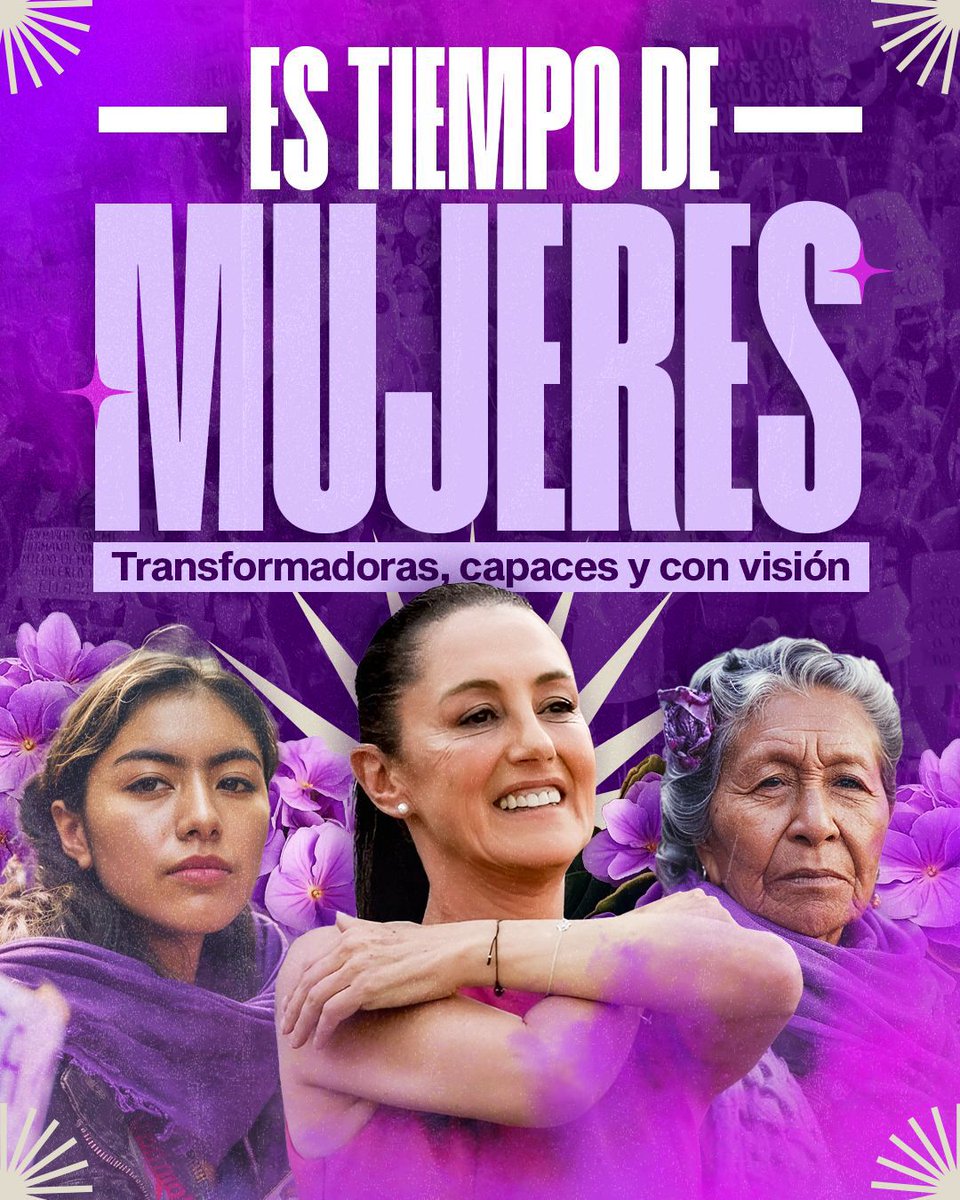 Claudia Sheinbaum seguirá avanzando en la transformación con los derechos de las mujeres, por eso seguimos acompañándola con convicción y cariño
#TiempoDeMujeres