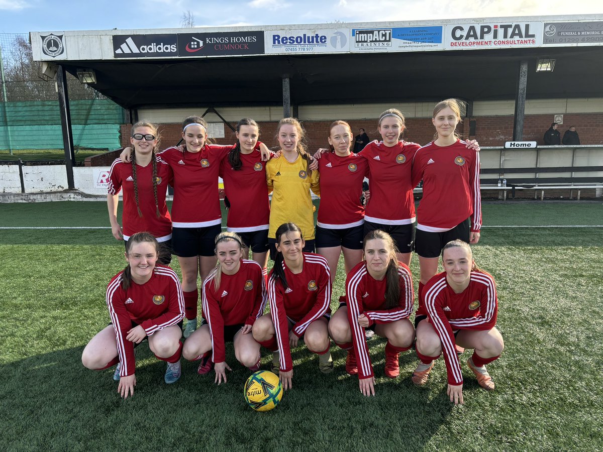Ayrshire Schools are into the final over a 4-3 victory against West Lothian ⚽️ Well Done Girls 👏🏻