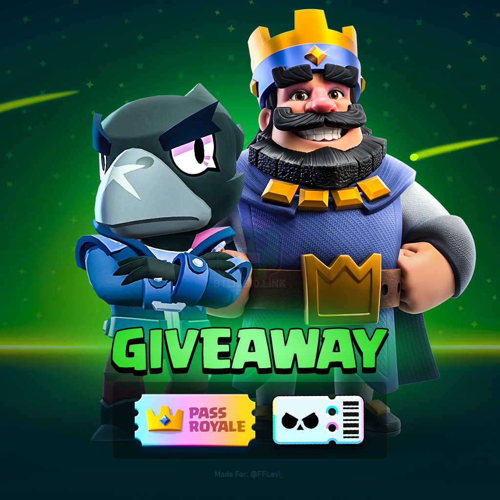 🎁 Giveaway 🎁

🏅 x1 Brawl Pass Plus or ×1 Diamond Pass

Rules 

⭐️ Retweet 
⭐️ Follow <a href="/FFlevi_/">Levi</a> 
⭐️ Follow <a href="/cdub_cr/">CDUB_CR</a> 

Good Luck 🍀 Choosing Winner in 72 Hours ⏰️  #BrawlStars #ClashRoyale