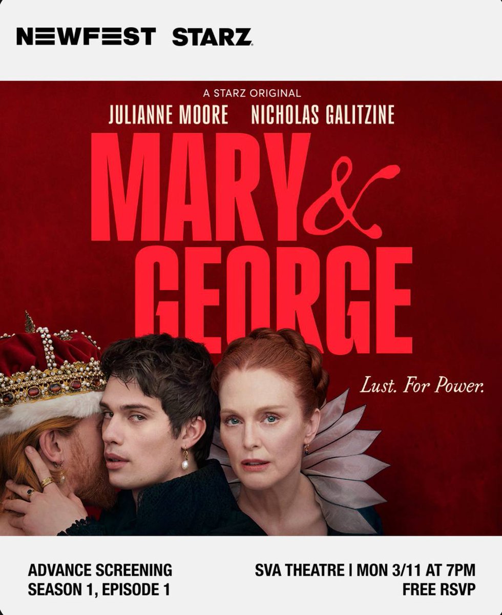 🚨🇧🇷 Mary & George está indo para o NewFest em Nova York! Não perca a chance de conseguir ingressos… sabemos que você gosta de assistir. 👀 Exibição do primeiro episódio da primeira temporada em 11/03 as 19h, no SVA Theatre.
