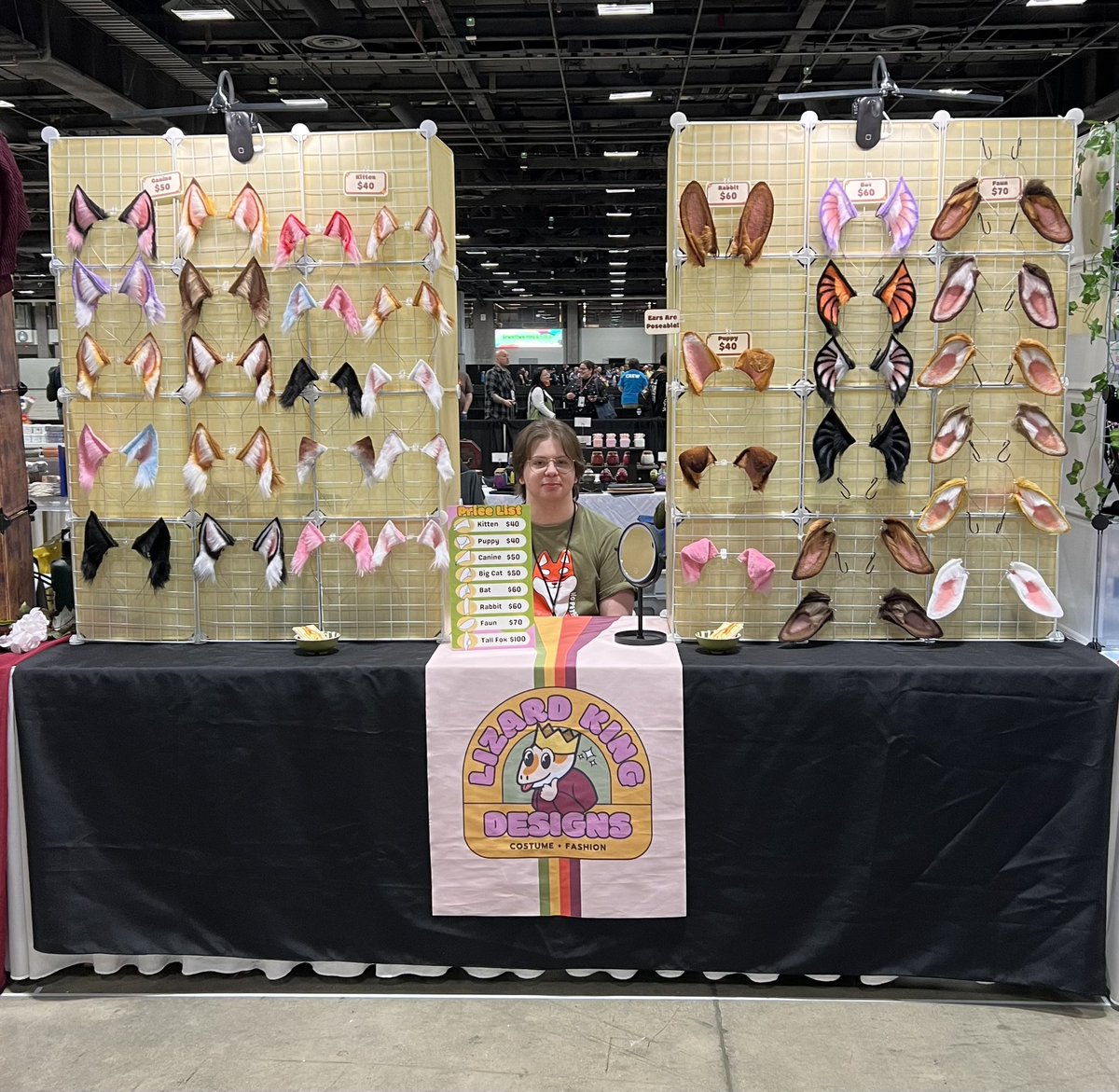 LizardKDesigns's tweet photo. Set up at @AwesomeCon! Come check us out at L-19 in the Makers Market part of Artist Alley! https://t.co/g9vlk74hhL