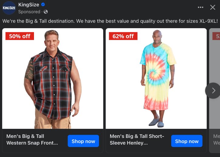 Stan Horaczek on X: I don't think people know how unhinged “big-and-tall”  clothes really are. Might pick up both of these outfits for summer outings.   / X