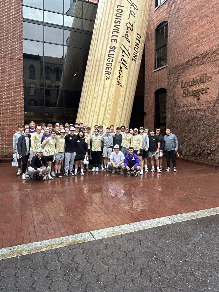 Headed north after yesterday’s tough loss. Stopped for a little baseball history and appreciation at the Louisville Slugger Museum. Tomorrow we begin the last leg of the spring trip with a DH against Franklin College starting at 1:00.