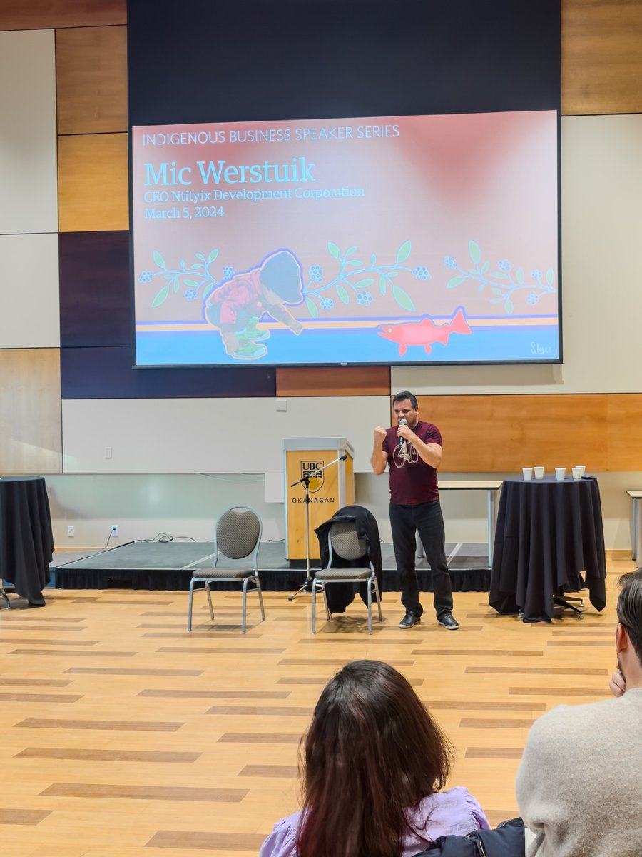Mic Werstuik shares an impactful speech about his story and embracing indigenous values in business. @UBC Click on the link to read the full article. wfn.ca/.../Mic-Werstu…...