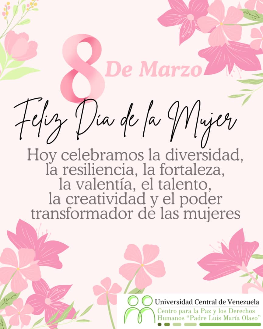 #8marzo2024  El #DíaInternacionalDeLaMujer destaca la importancia de #InvertirEnMujeres para proteger sus derechos y promover su empoderamiento. 
El CDHUCV, suma su voz al llamado #ONU, y reivindicar este día  con el tema 'Invertir en las mujeres: acelerar el progreso'. #UCV