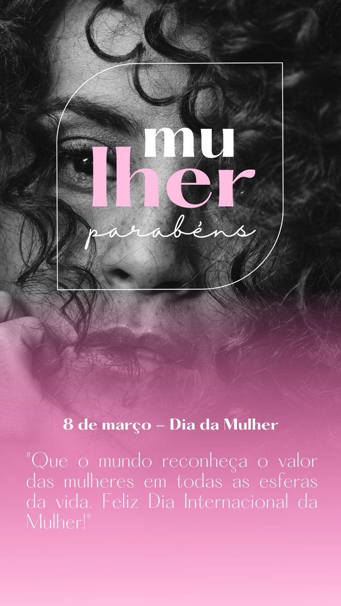 Portaltuitando's tweet photo. "Que todas as mulheres se sintam valorizadas, amadas e respeitadas não apenas hoje, mas todos os dias do ano. Feliz Dia Internacional da Mulher!"

#DomitilaBarros🌷 #DiaInternacionalDaMulher 🌷 https://t.co/fxsphi9BcD