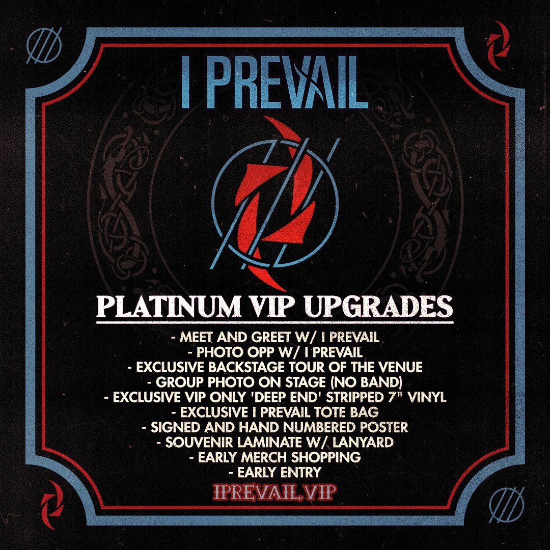 VIP Upgrades for @IPrevailBand's upcoming US tour with Halestorm, Hollywood Undead, and Fit For A King are available now! iprevail.soundrink.com