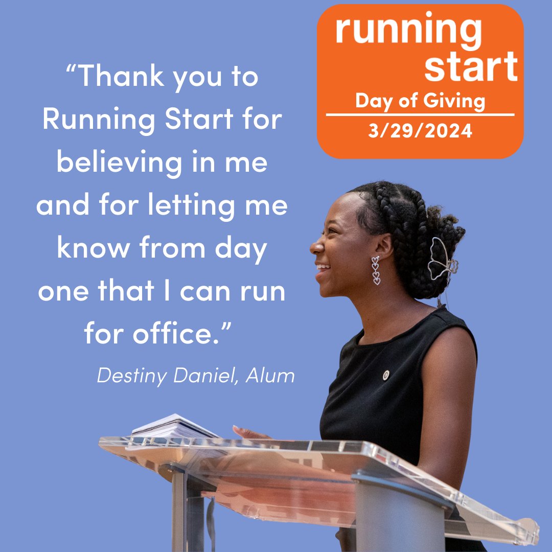 It's International Women's Day! There are still not enough women in political office. We empower young women to run for office and win. We are excited to launch our Day of Giving, which will help us continue our programming. Donate to the next generation of women leaders.