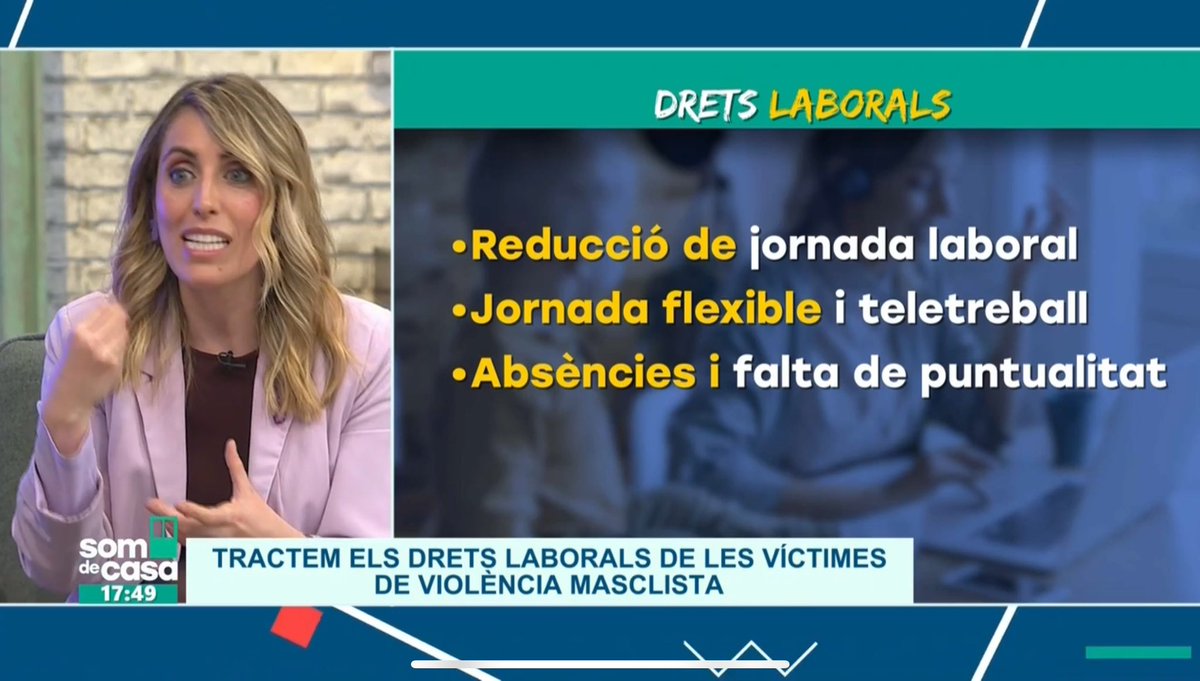aicasanova's tweet photo. 📺⚖️Hui en @somdecasa_apunt he parlat dels drets de les dones víctimes de #ViolènciaDeGènere amb @MissLeggingsRun 
📲https://t.co/YFP7grkjnM
#8M #8mars #8marzo2024 https://t.co/QGypeegCUT