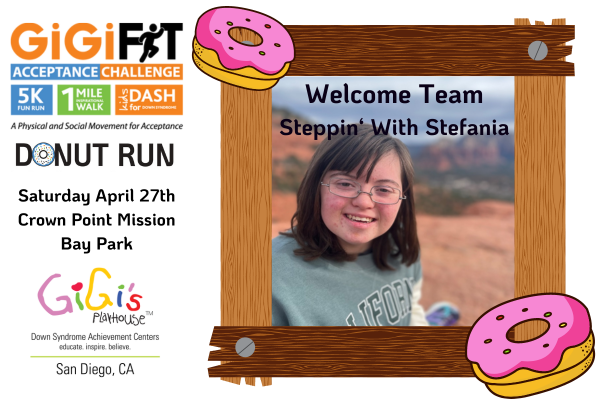 We want to welcome Team Steppin' with Stefania to the GiGiFIT Acceptance Challenge Donut Run!!!
Just in time to celebrate International Women's Day! We celebrate the awesome Stefania and her team!

If you would like to join a team, start a... information
gigisplayhouse.org/sandiego/san-d…