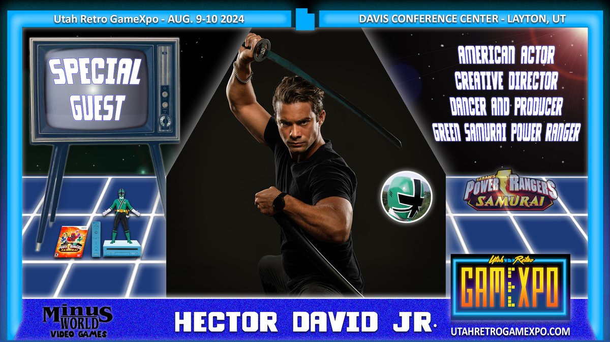 We would like to welcome Hector David Jr. as a special guest of the Utah Retro GameXpo. Get your tickets here: showclix.com/tickets/URGX #UtahRetroGameXpo #URGX #gamingexpo #retrogaming