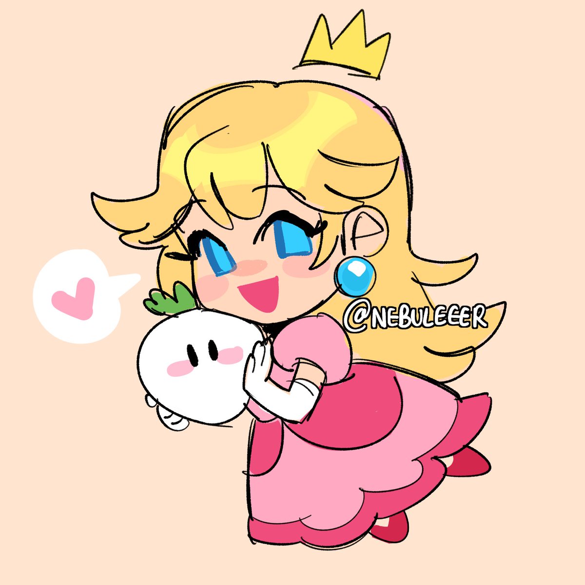 ピーチ姫 「quick princess peach sketch based on old」|nebuleer (comm waitlist+sh0p open)のイラスト