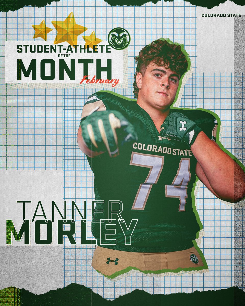 Student-Athlete of the 𝗠𝗢𝗡𝗧𝗛 » @Tanner_Morley77 👏 #Stalwart x #RamGrit 🐏