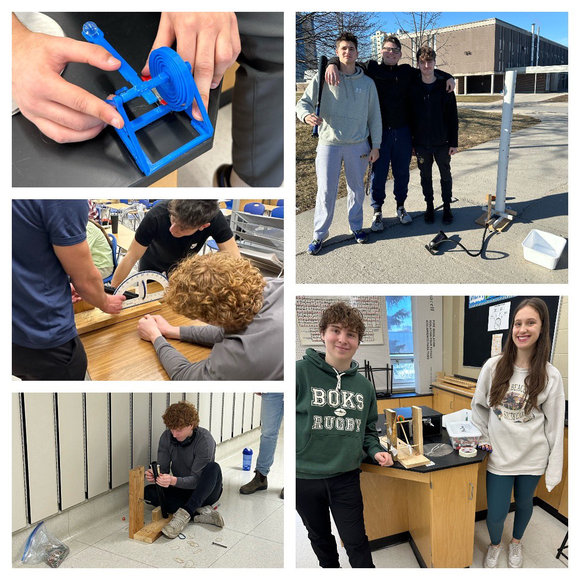 SPH4U projectiles were super creative - some using gravity, some 3D printed, and some using elastic potential energy! Lots of great thinking and creativity! <a href="/LaSalle_LDSB/">La Salle Secondary</a>