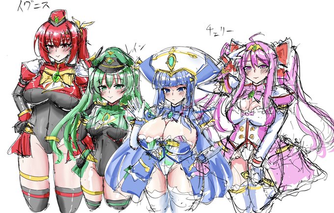 徹夜で描いた色ラフ 