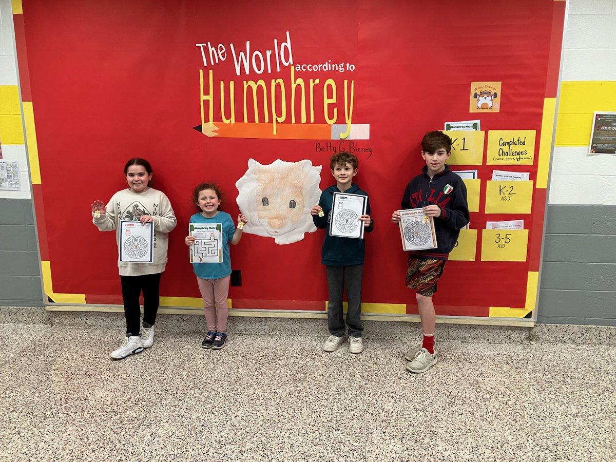 More Humphrey excitement!! Each week students can complete a weekly "Humphrey" challenge to enter to win a prize!! Here are this week's winners! Look for more challenges on Monday!!! #readingisfun <a href="/Jen1Curry/">Jennifer Curry</a> <a href="/kristymc24/">𝒦𝓇𝒾𝓈𝓉𝓎 𝑀𝒸𝐹𝒶𝓇𝓁𝒶𝓃𝑒</a> <a href="/mrobinson322/">Matt Robinson</a> <a href="/MOSandshore/">Mount Olive Sandshore School</a> @MarquesPedersen