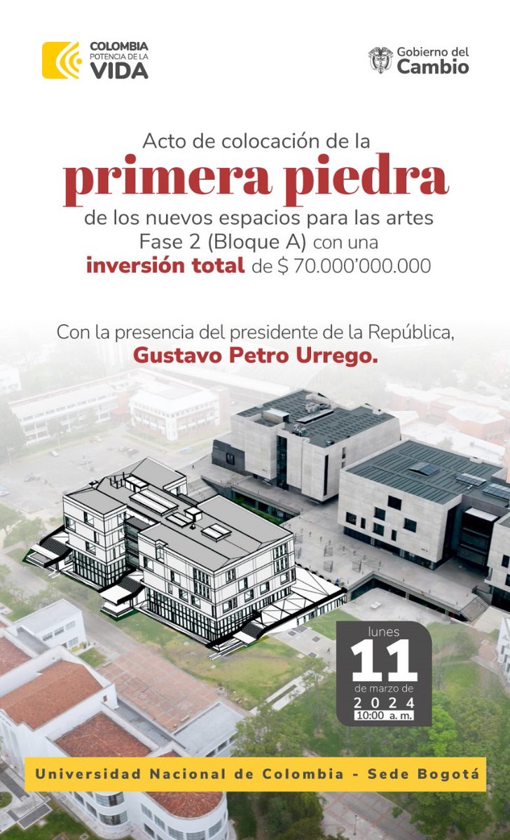 Arranca la construcción del Bloque A de Artes de la Universidas Nacional en Bogotá