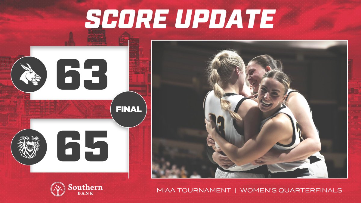 𝙁𝙄𝙉𝘼𝙇 🏀⤵️

No. 4 seed Fort Hays State defeats No. 5 seed Central Missouri. 

<a href="/FHSUWBB/">FHSU WBB</a> advances to the MIAA semifinals where they'll meet No. 2 seed Northwest Missouri.

#MIAAmadness x #BringYourAGame
