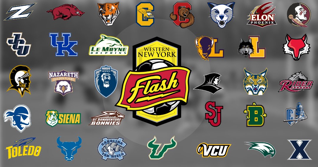 WNYFlashAcademy's tweet photo. Here's a look at just some of the Division I and local schools you'll find Flash alumni playing at starting in 2024 and 2025 -- and the list keeps growing!
#FlashFamily https://t.co/uqs3xnaFkf