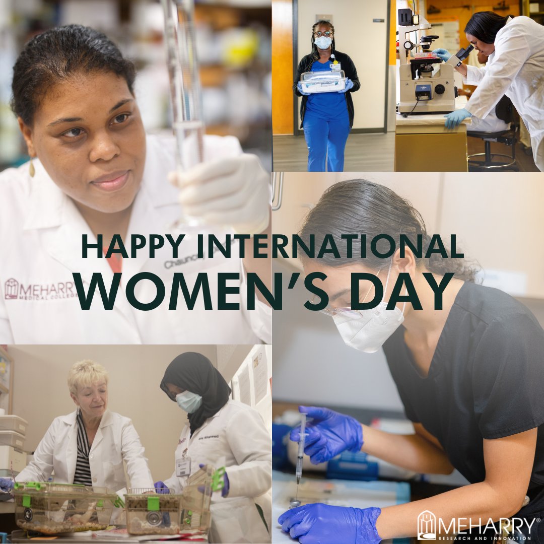 Happy International Women's Day! Today, we want to honor the women researchers at Meharry for their invaluable contributions to breaking barriers and advancing knowledge in science. We appreciate the women researchers at Meharry for shaping the future. #InternationalWomensDay