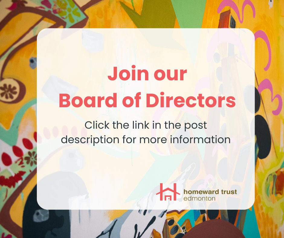 Join our Board of Directors! Want to play an active role in our community’s collaborative effort to prevent & end #YEG homelessness? We are recruiting Indigenous and non-Indigenous members for our Board of Directors. For more information, visit: homewardtrust.ca/who-we-are/boa…