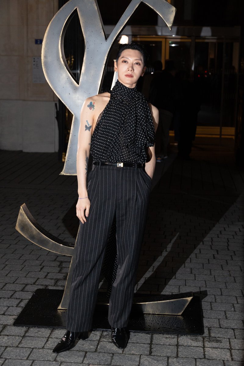 This is a love letter to every polka dot and stripe on #TEN of <a href="/NCTsmtown/">NCT</a>’s fit for Saint Laurent at #ParisFashionWeek.